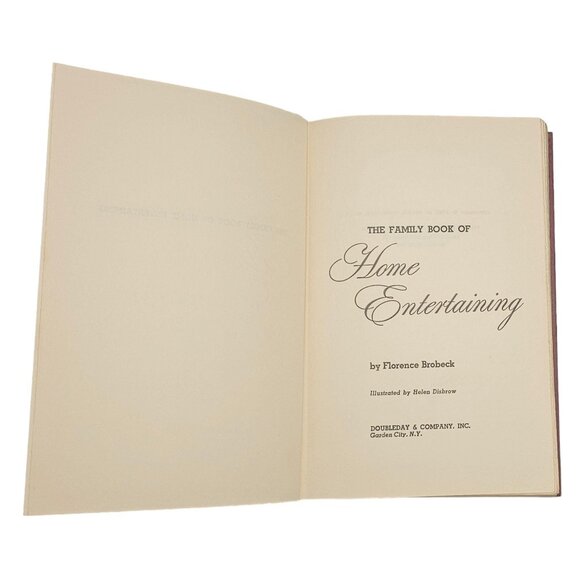 The Family Book Of Home Entertaining -Brobeck 1960's Cookbook-Vintage Hardcover - Picture 8 of 12